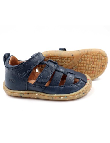 SANDALO BAREFOOT IN PELLE CON SUOLA IN CAUCCIU'