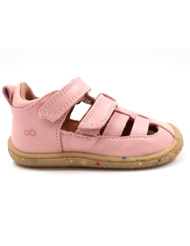 SANDALO BAREFOOT IN PELLE CON SUOLA IN CAUCCIU'