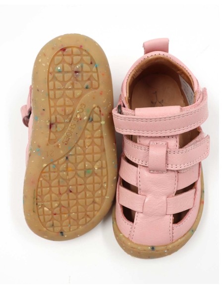 SANDALO BAREFOOT IN PELLE CON SUOLA IN CAUCCIU'