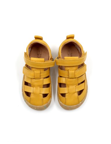SANDALO BAREFOOT IN PELLE CON SUOLA IN CAUCCIU'