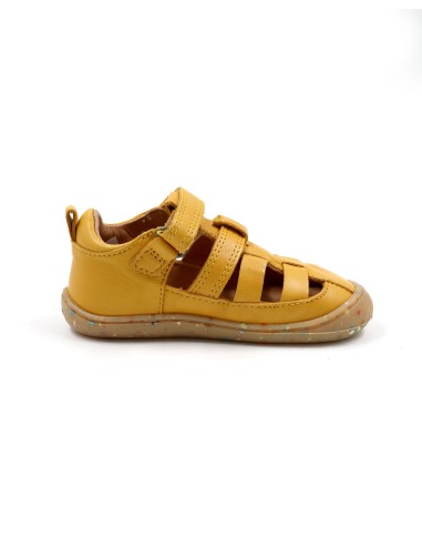 SANDALO BAREFOOT IN PELLE CON SUOLA IN CAUCCIU'