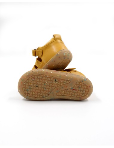 SANDALO BAREFOOT IN PELLE CON SUOLA IN CAUCCIU'