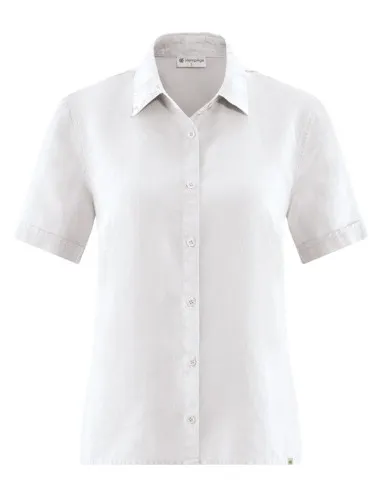CAMICIA DONNA MANICA CORTA 100% CANAPA