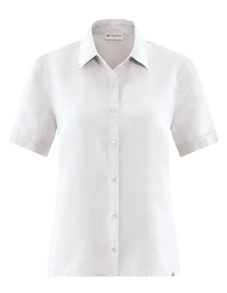 CAMICIA DONNA MANICA CORTA 100% CANAPA