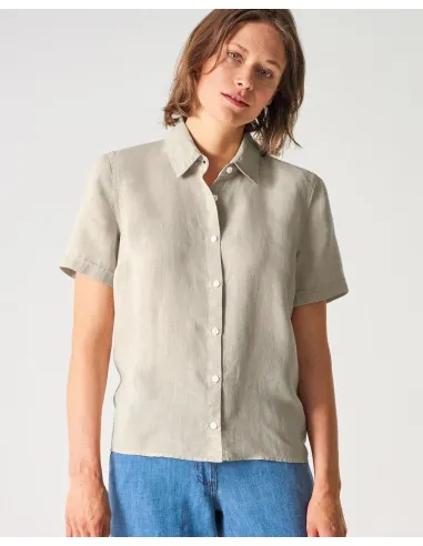 CAMICIA DONNA MANICA CORTA 100% CANAPA