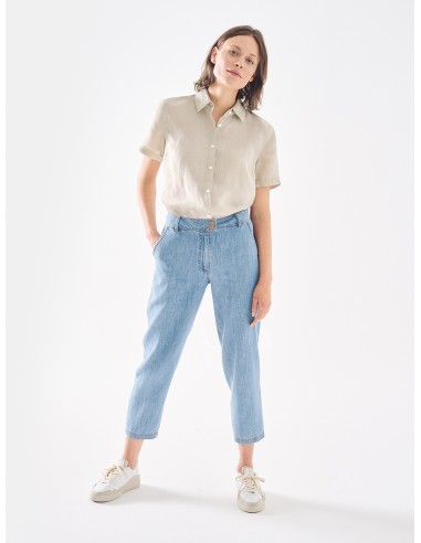 CAMICIA DONNA MANICA CORTA 100% CANAPA