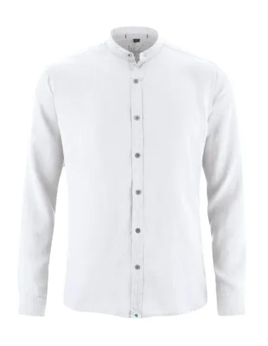 CAMICIA 100% CANAPA COLLO COREANA
