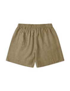 SHORTS UNISEX IN 100% LINO BIOLOGICO "CLASSIC" - SALVIA
