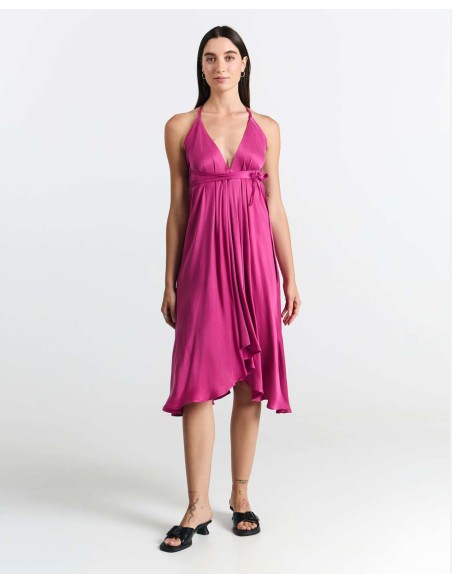 ABITO CORTO IN CUPRO MULTIPOSIZIONE "DAPHNE"