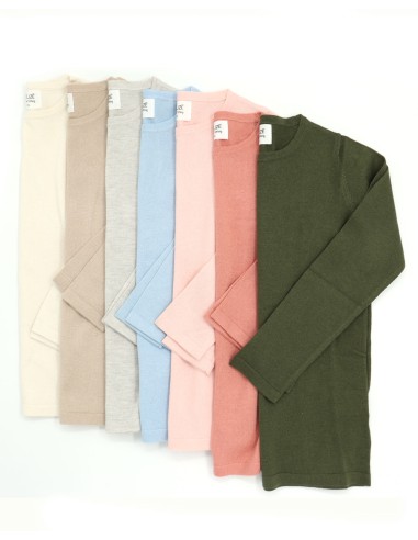 CASHMIRETTA KIDS MANICA LUNGA IN SETA E CASHMERE 