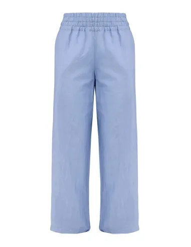 PANTALONE IN SETA E COTONE "TIME"