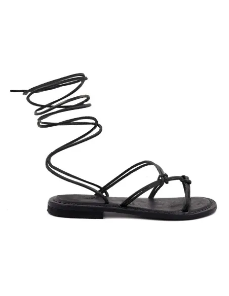 SANDALO CAPRESE A INFRADITO IN PELLE E CUOIO "DEMETRA"