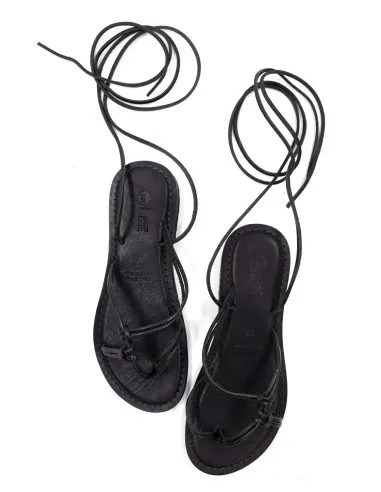 SANDALO CAPRESE A INFRADITO IN PELLE E CUOIO...