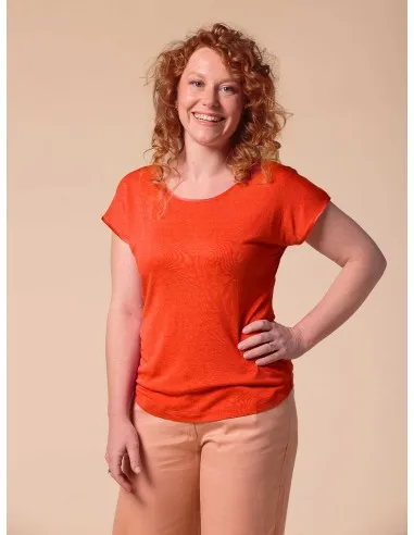 T-SHIRT CINDY IN SETA LINO E ECOVISCOSA