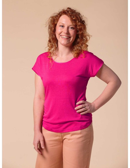 T-SHIRT CINDY IN SETA LINO E ECOVISCOSA