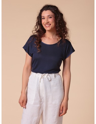 T-SHIRT CINDY IN SETA LINO E ECOVISCOSA