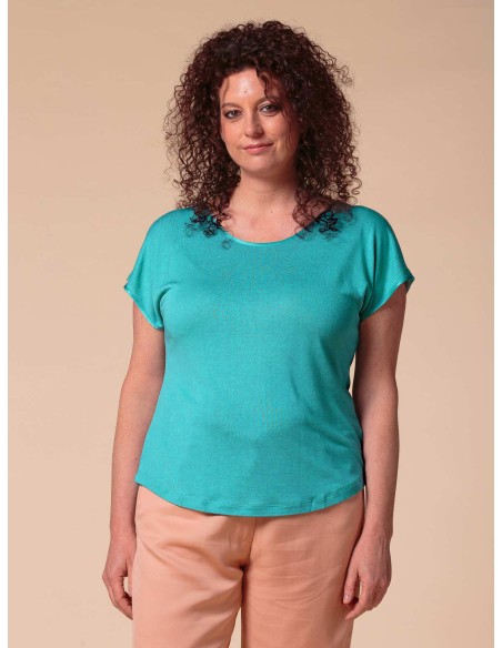 T-SHIRT CINDY IN SETA LINO E ECOVISCOSA