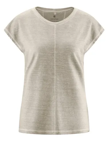 T-SHIRT DONNA IN CANAPA E COTONE BIOLOGICO "VINTAGE"