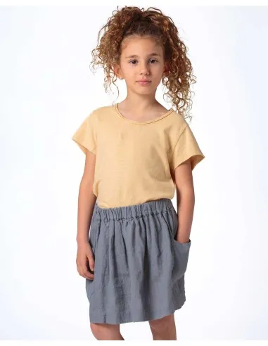 T-SHIRT GIROCOLLO IN CANAPA KIDS