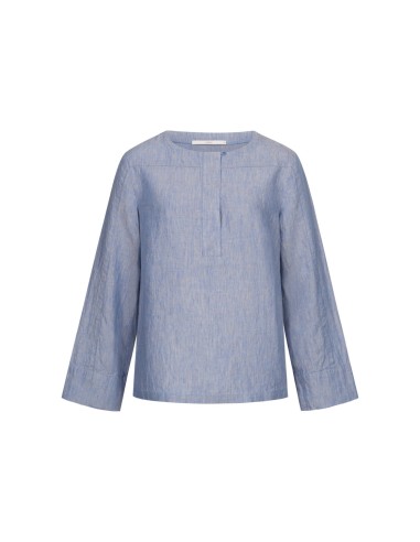 BLUSA A KIMONO IN 100% LINO BIOLOGICO