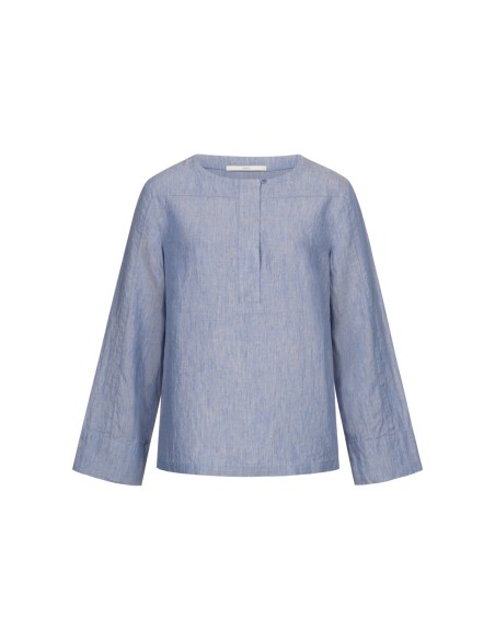 BLUSA A KIMONO IN 100% LINO BIOLOGICO