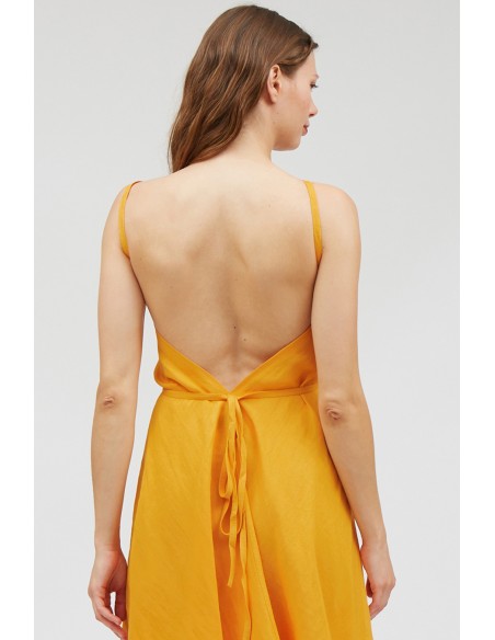 ABITO CORTO IN ECOVISCOSA E LINO MULTIPOSIZIONE "DAPHNE"