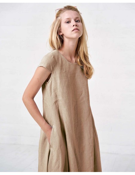 ABITO LUNGO IN 100% LINO "GABRIELA"