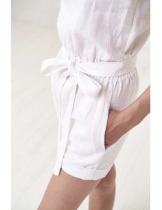 TUTINA IN 100% LINO "CHARLOTE" - BIANCO