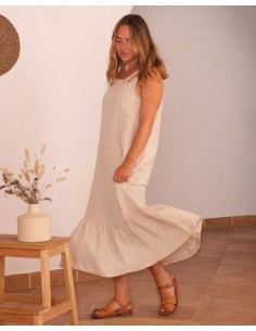 ABITO IN 100% LINO "FRILL"