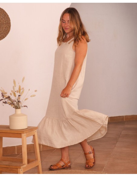 ABITO IN 100% LINO "FRILL"