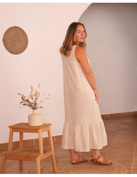 ABITO IN 100% LINO "FRILL"