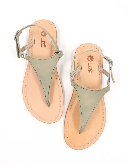 SANDALI CAPRESI IN PELLE E CUOIO "VENERE"