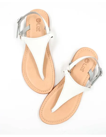 SANDALI CAPRESI IN PELLE E CUOIO "VENERE"