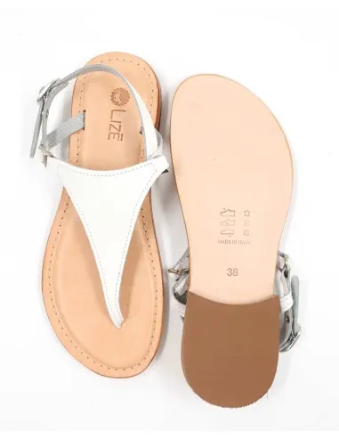 SANDALI CAPRESI IN PELLE E CUOIO "VENERE"