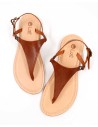 SANDALI CAPRESI IN PELLE E CUOIO "VENERE"