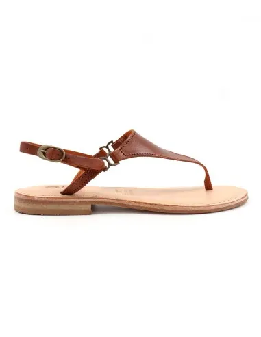 SANDALI CAPRESI IN PELLE E CUOIO "VENERE"