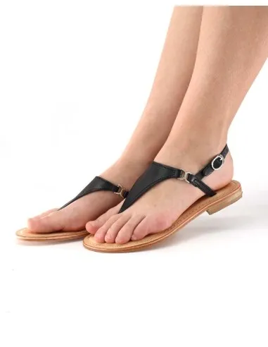 SANDALI CAPRESI IN PELLE E CUOIO "VENERE"