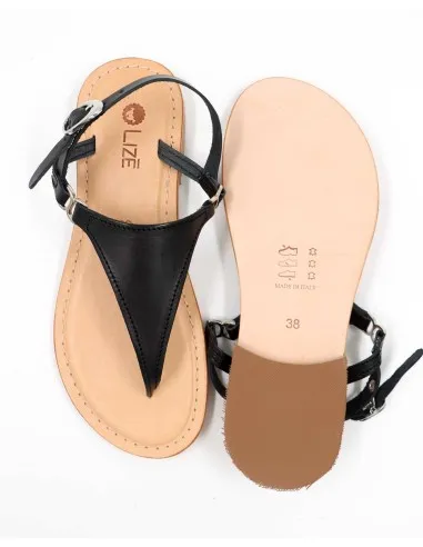 SANDALI CAPRESI IN PELLE E CUOIO "VENERE"
