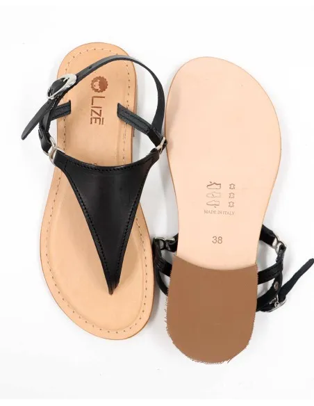 SANDALI CAPRESI IN PELLE E CUOIO "VENERE"