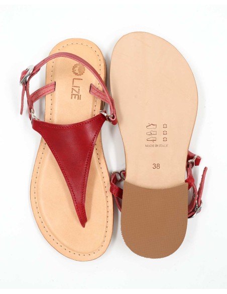 SANDALI CAPRESI IN PELLE E CUOIO "VENERE"