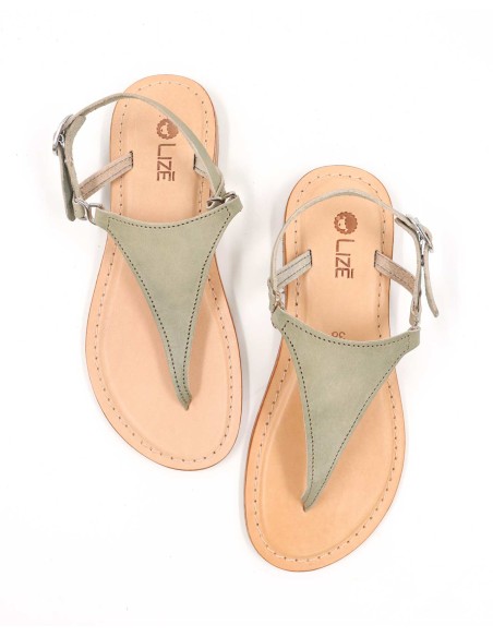 SANDALI CAPRESI IN PELLE E CUOIO "VENERE"