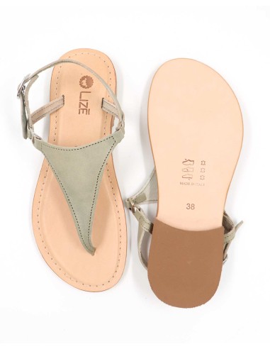 SANDALI CAPRESI IN PELLE E CUOIO "VENERE"