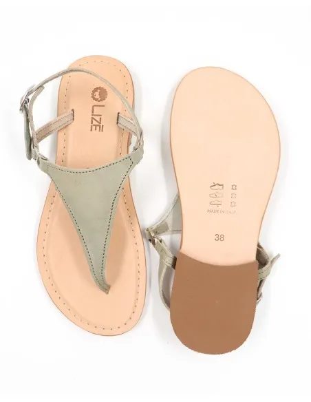 SANDALI CAPRESI IN PELLE E CUOIO "VENERE"