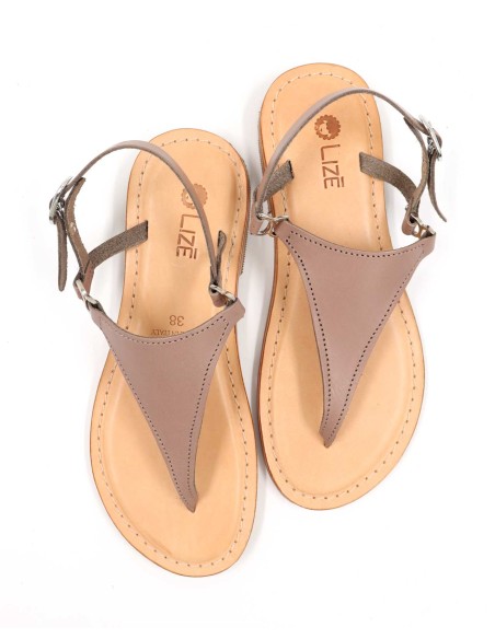 SANDALI CAPRESI IN PELLE E CUOIO "VENERE"