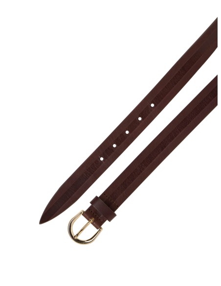 CINTURA JEANS IN PELLE NATURALE