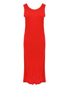 ABITO LUNGO IN SETA LINO E ECOVISCOSA "CINDY" - ARANCIO 2