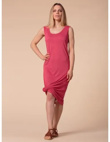 ABITO LUNGO IN SETA LINO E ECOVISCOSA "CINDY"