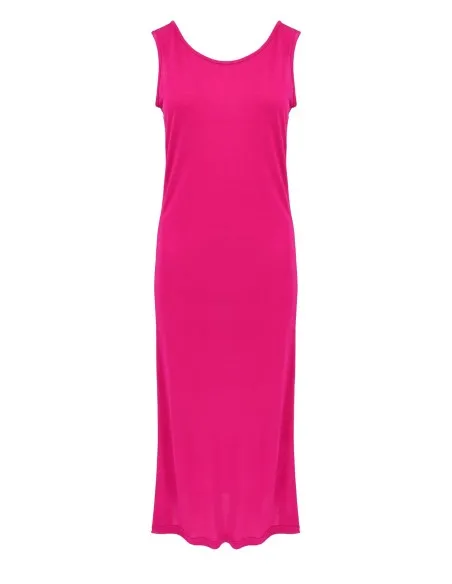 ABITO LUNGO IN SETA LINO E ECOVISCOSA "CINDY"