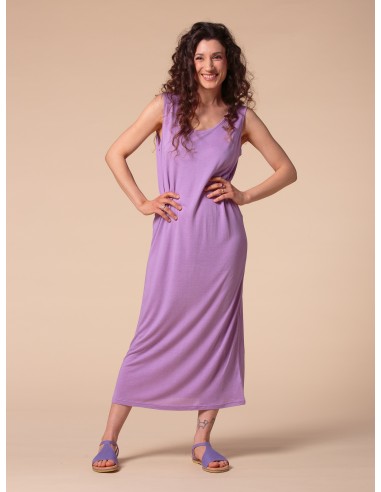 ABITO LUNGO IN SETA LINO E ECOVISCOSA "CINDY"