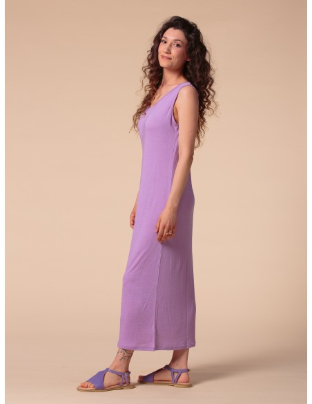 ABITO LUNGO IN SETA LINO E ECOVISCOSA "CINDY"